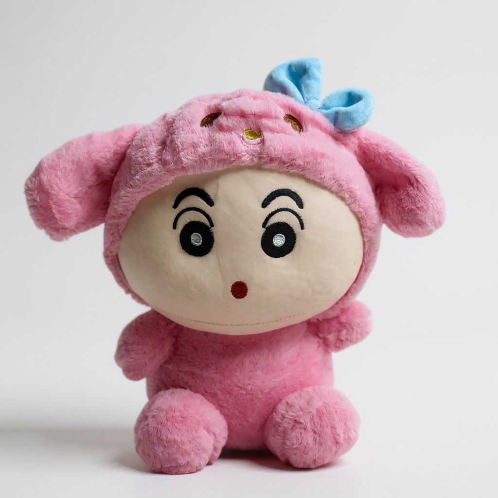 Sinchan Super Soft Stuffed Plushie (with Non Retractable Hoodie)