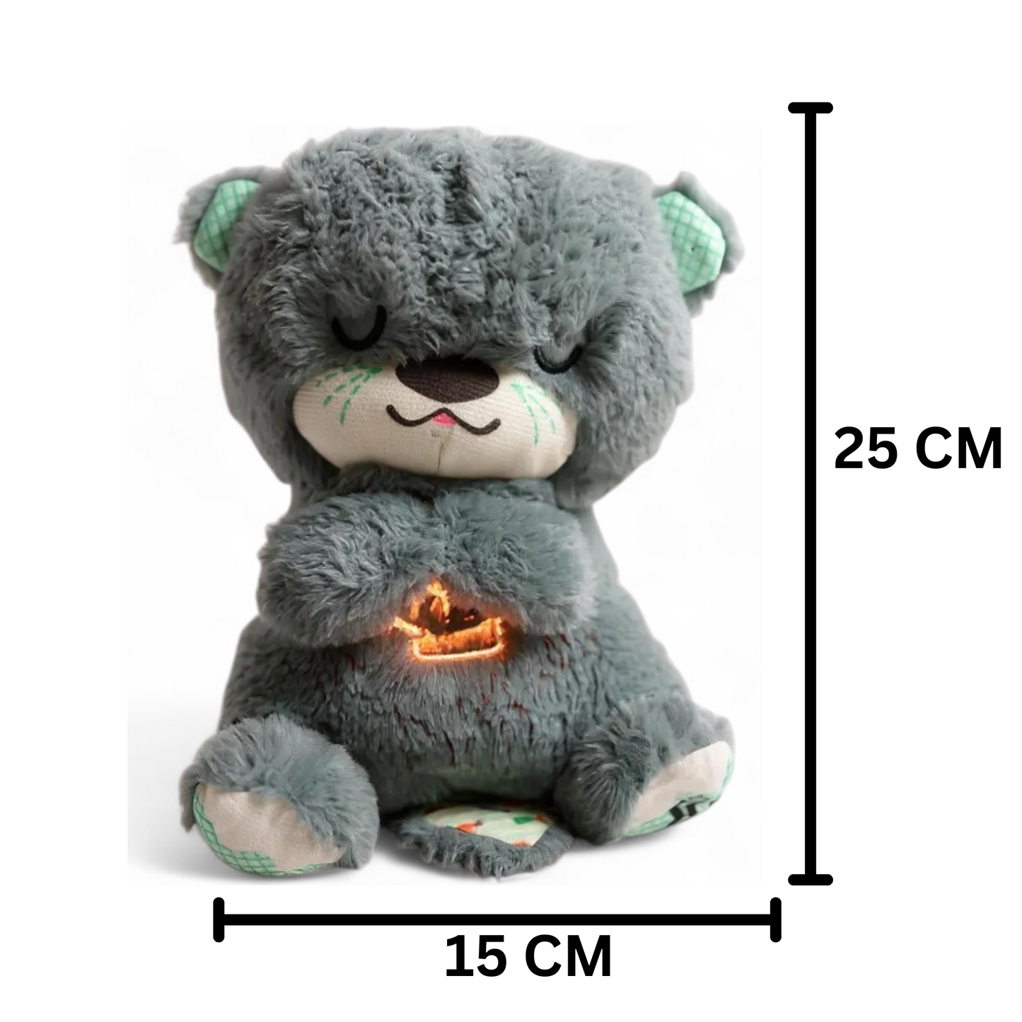 Breathing Teddy Bear with Light, Music and Breathing Movement