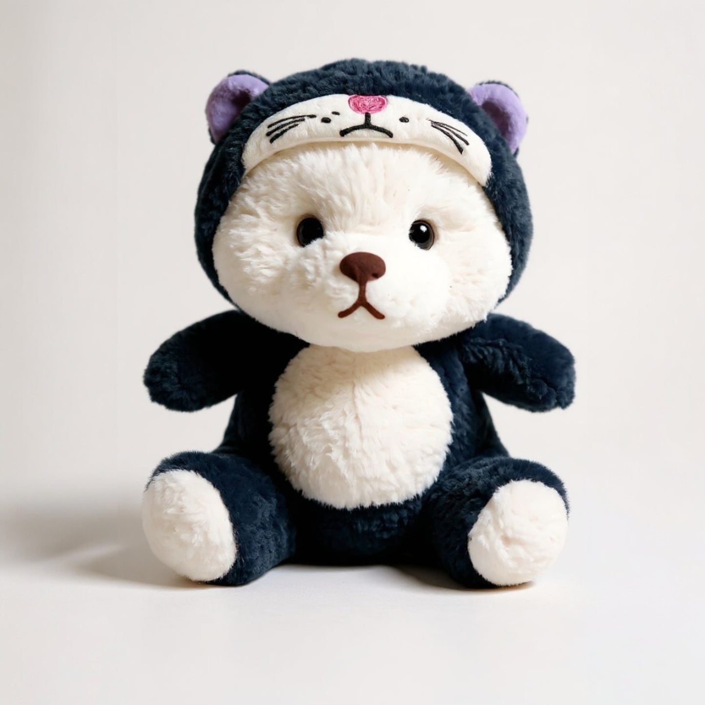 Hoodie Teddy Bear with Dark Grey Hoodie(Full Retractable Hoodie)