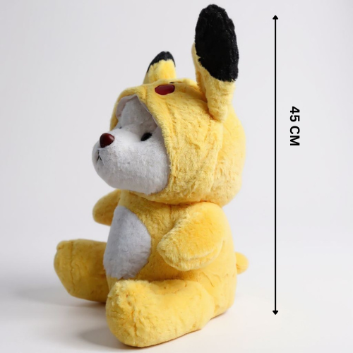 Big Pikachu Hoodie Teddy Bear (Non Retractable Hoodie), Yellow | Big Size