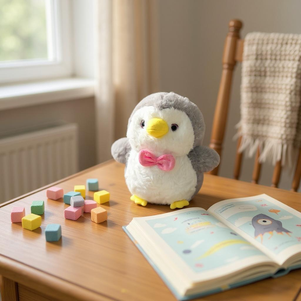 Adorable Penguin Stuffed Animal (with Bow)