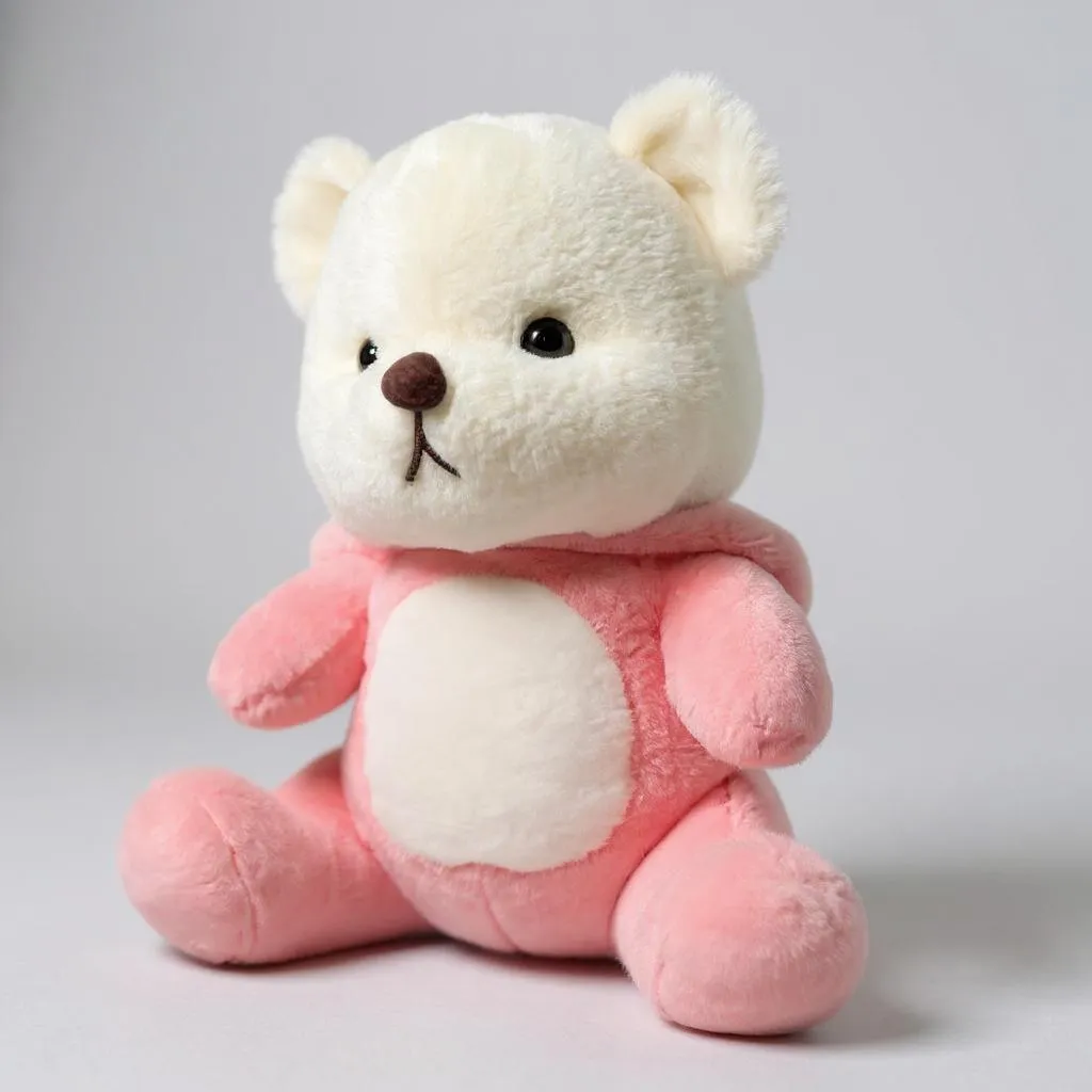 Teddy Bear with Pink Hoodie(Full Retractable), 45 cm, White and Pink, Soft Stuffed Animal | Big Size 45 CM | Full Retractable Hoodies