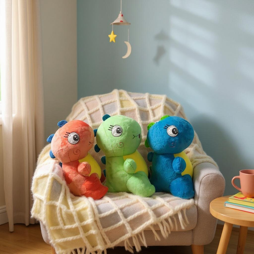 Dino Plushie Soft Toy, 20 cm Height, Multi-Colour, Yellow Shell Adorable Companion