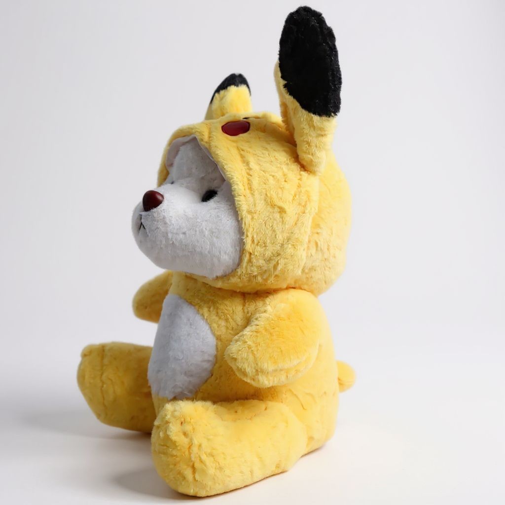Big Pikachu Hoodie Teddy Bear (Non Retractable Hoodie), Yellow | Big Size