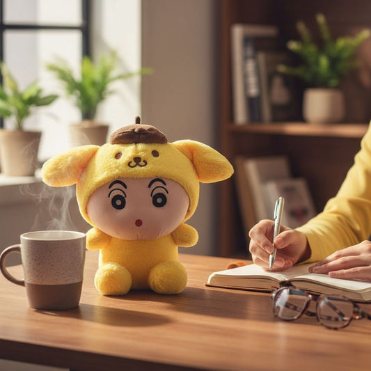 Sinchan Super Soft Stuffed Plushie (with Non Retractable Hoodie)