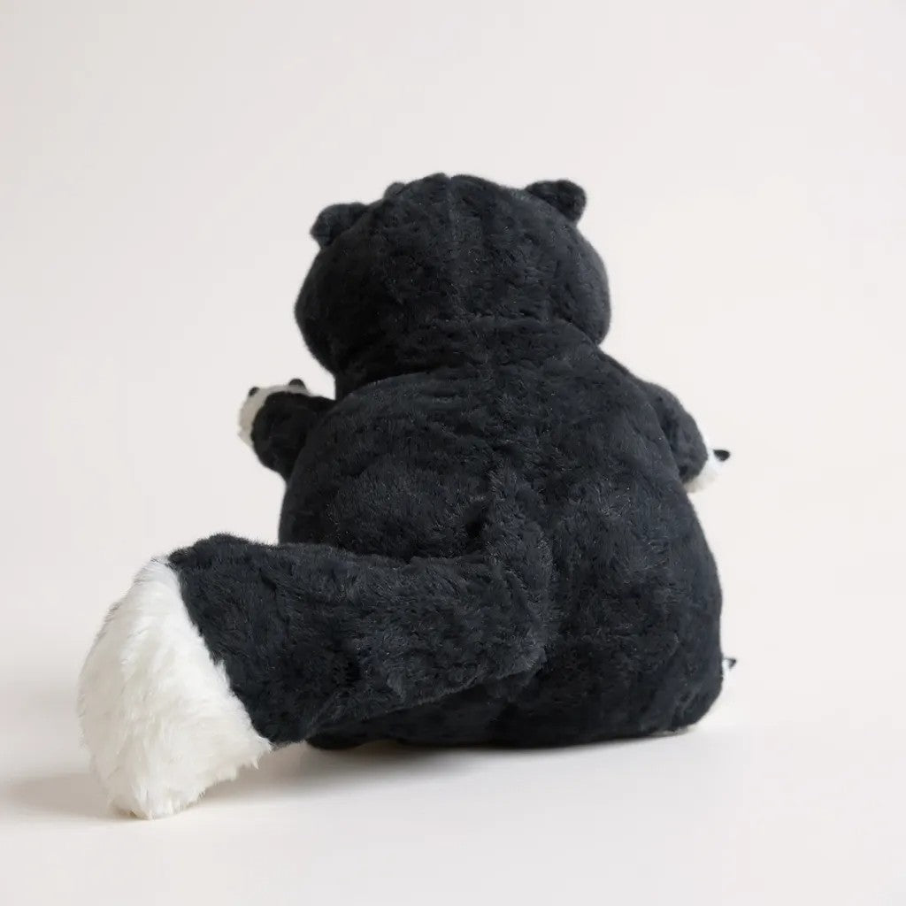 Angry Cat Plush Toy, 35 cm, Grey and White, Grumpy Expression