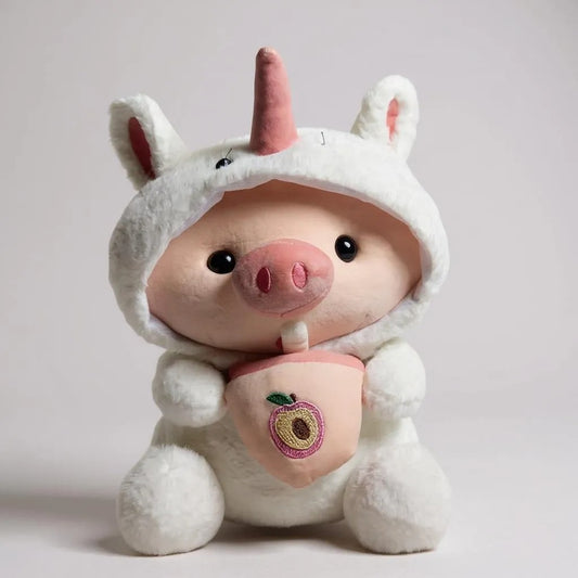 Cute Companion Pig in Unicorn Costume, Soft Cotton Stuffed Animal