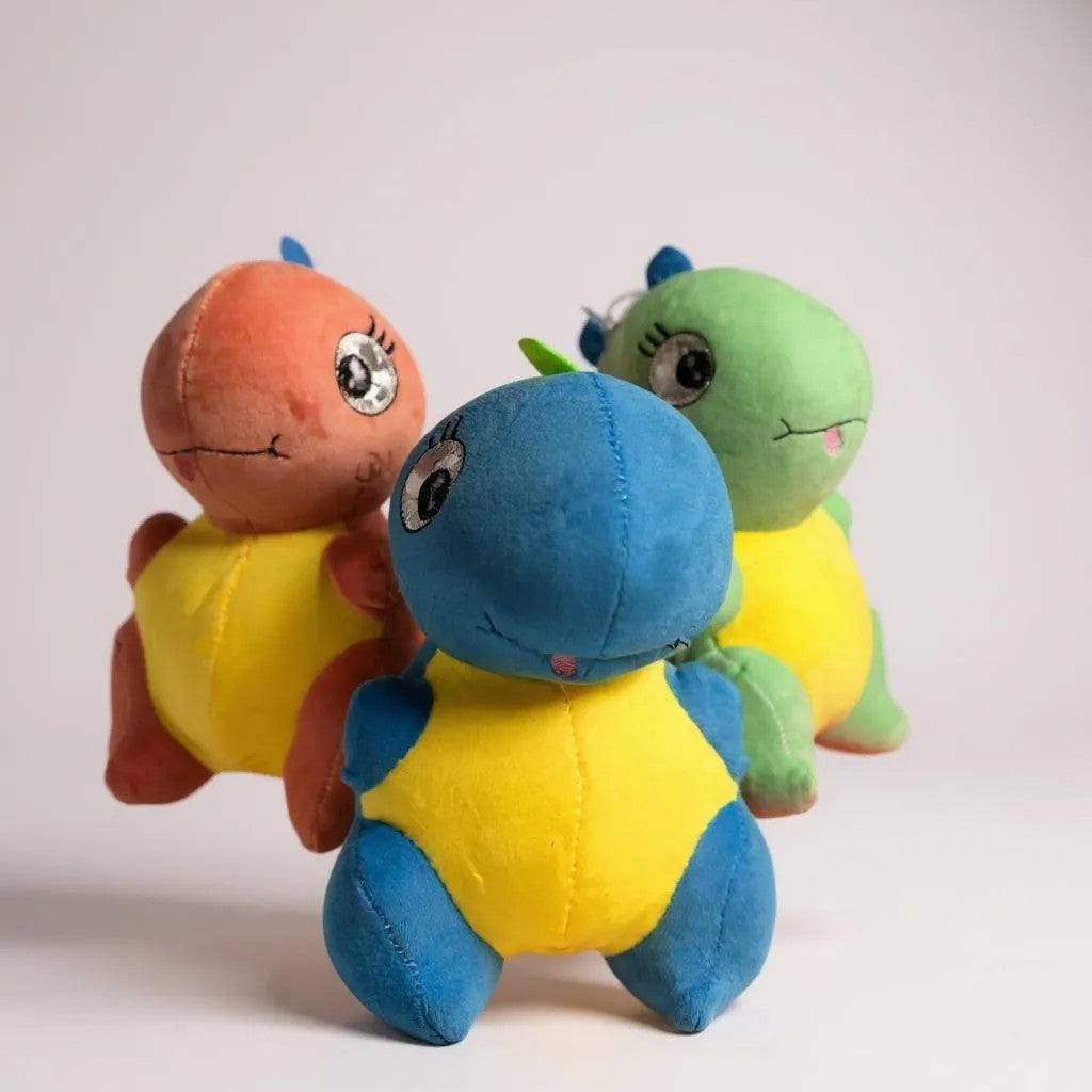 Dino Plushie Soft Toy, 20 cm Height, Multi-Colour, Yellow Shell Adorable Companion