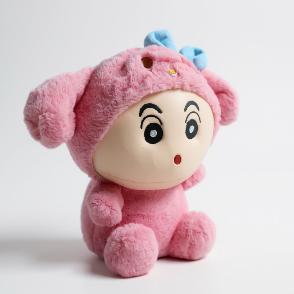 Sinchan Super Soft Stuffed Plushie (with Non Retractable Hoodie)